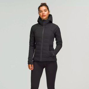 Lululemon Black Down for It All Jacket size 12 (L) with zip off hoodie